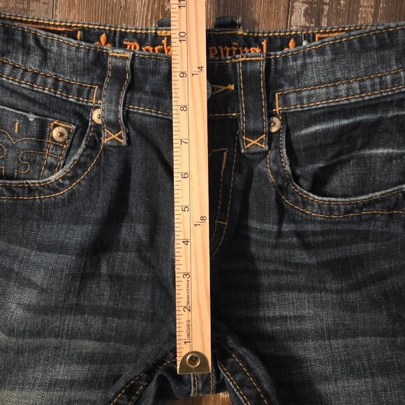 Men's Rock Revival Tommy Straight Leg Blue Jeans Size 30 - Picture 11 of 13